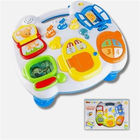 Mesa Atividade Para Infantil Educativa Bebê Casinha Luz Som Zoop Toys