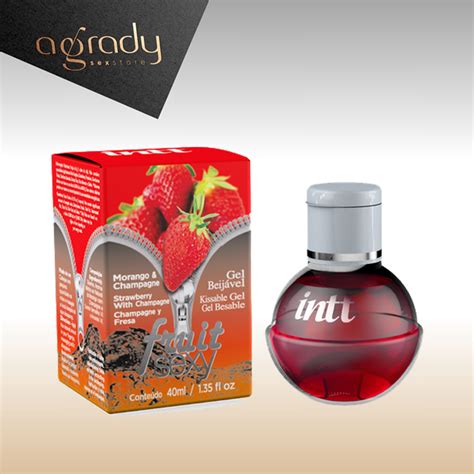 Fruit Sexy Morango Champagne G Gel Beij Vel Massagem Ou Oral Sex Shop