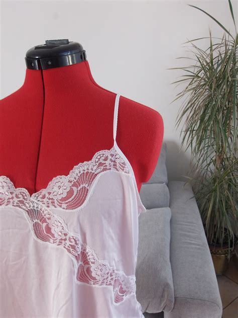 Vintage Lingerie Lace Top 90 S Slip Satin Lace Top Etsy