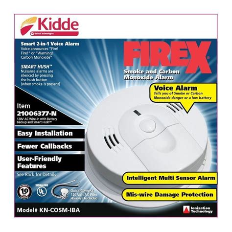 Kidde Hardwired Smoke And Carbon Monoxide Alarm Combination With Battery