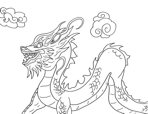 Chinese Dragon Coloring Page