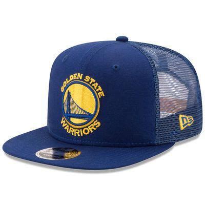 Mens New Era Royal Golden State Warriors Trucker Patched Snapback