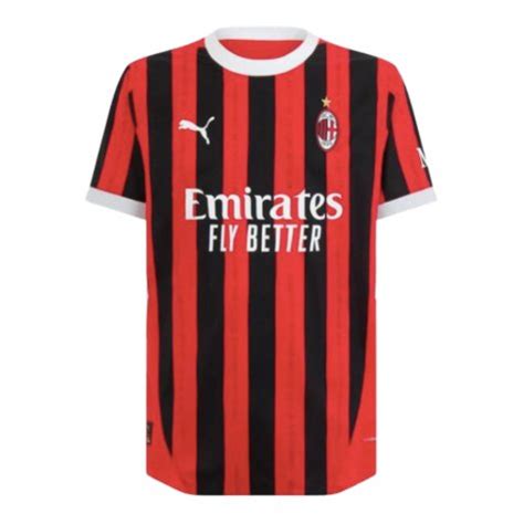 CAMISA AC MILAN 2025 UNIFORME TITULAR JOGADOR DRY CELL