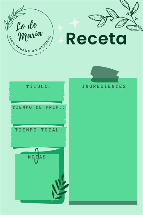 Plantillas Para Recetario De Cocina Canva