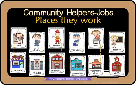 Have The Students Match Where The Community Helpers Work Esl