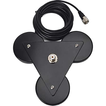 UAYESOK HF VHF UHF Antenna Magnetic Mount Base SO239 4 3inch 110mm