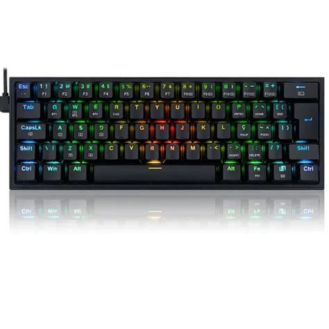 Teclado Gamer Sem Fio Redragon Fizz Pro RGB Mecânico Switch Blue