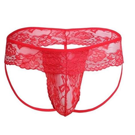 SKY Sexy Men Lingerie Dentelle G string Bikini Sous Vêtements Rouge Rouge Cdiscount Prêt à Porter