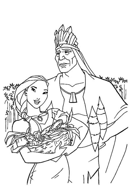 Kids N Coloring Page Pocahontas Pocahontas