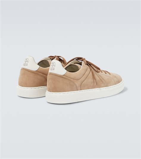 Leather Sneakers In Beige Brunello Cucinelli Mytheresa