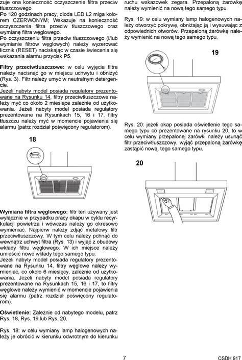 PLI INSTRUKCJA UŻYTKOWANIA I INSTALACJI OKAP MODEL CSDH 917 CSDH PDF ...