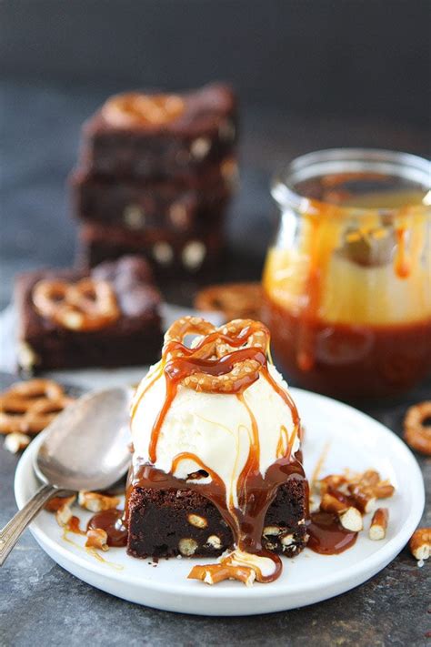 Salted Caramel Pretzel Brownies