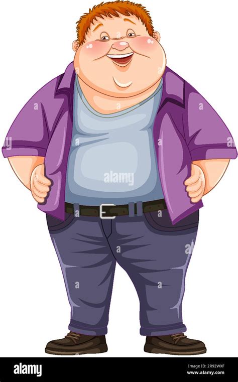 Fat Male Cartoon Character Illustration Stock Vector Image And Art Alamy