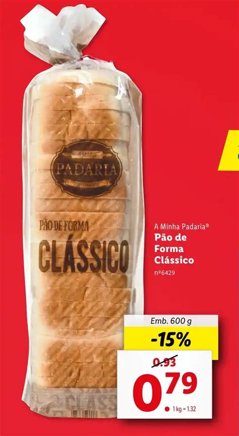 Promoção A Minha Padaria Pão de Forma Clássico Emb 600 g em Lidl