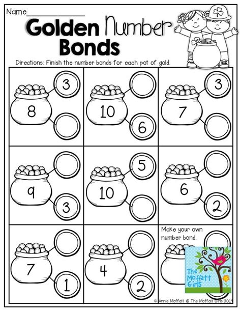 Number Bonds For First Grade Worksheets WorksheetsCity