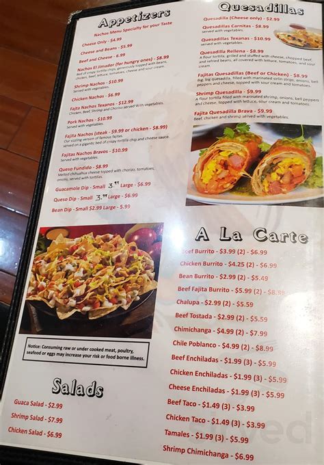 El Jimador Mexican Cuisine Menu In Hammond Louisiana Usa