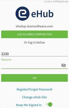 WinTeam: eHub Single Sign-On on Mobile Devices