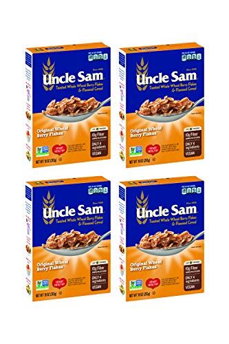 Uncle Sam Original Wheat Berry Flakes Cereal Whole Grain Flaxseed