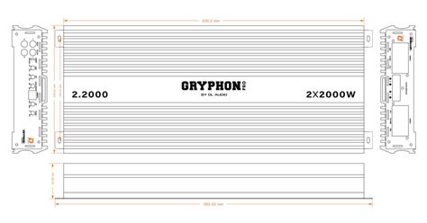 2-канальный усилитель DL Audio ™ Gryphon Pro 2.2000