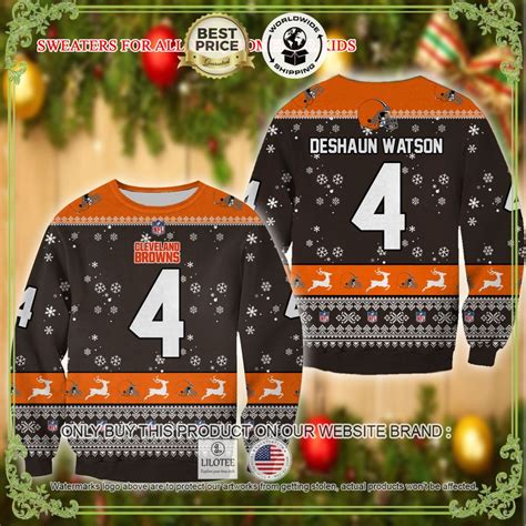 HOT Deshaun Watson Cleveland Browns Ugly Christmas Sweater Shirtnation Shop Trending T