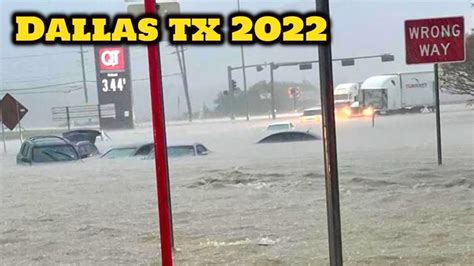 Crazy Flooding In Dallas Texas Storm With A One In A Thousand Year