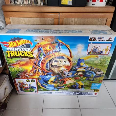 Hot Wheels T rex Volcano Arena Nueva Meses sin interés