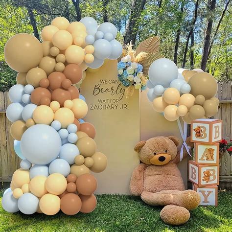 Blue Tan Brown Nude Balloons For Balloon Garland Kit Boho Brown Nude Balloons Neutral Blue