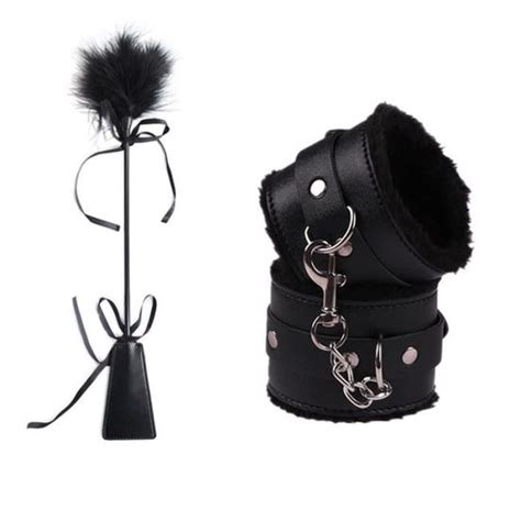BDSM Flirting Feather Spank Sex Toys avec les yeux bandés pour couple Bondage Teasing