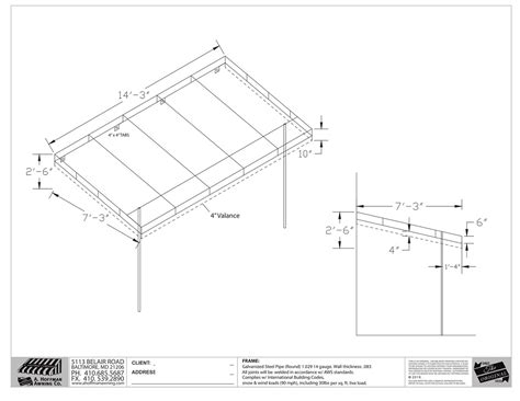 Cad Drawings Gallery A Hoffman Awning Co