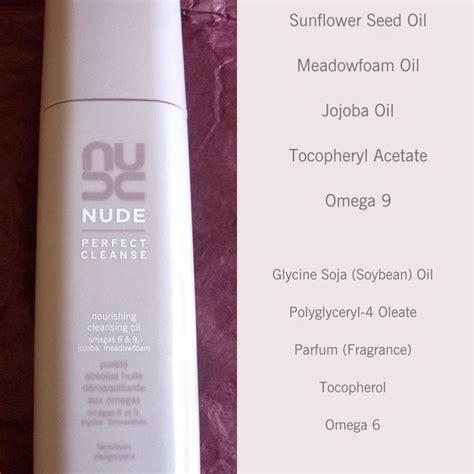 Nude Perfect Cleanser Nourishing Cleanse Oil Meadowfoam Oil Cleansing Oil Jojoba Oil