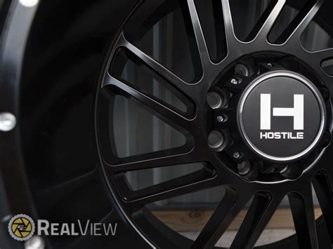 Realview Of Hostile Stryker H110 8 Lug Asphalt 22x12 44 H110