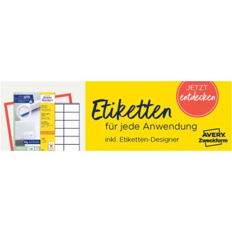 AVERY Zweckform Universal Etiketten 38 x 21 2 mm weiß