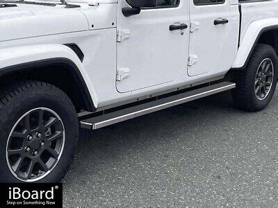 IBoard Polished Stainless Steel Nerf Bars Fit 20 22 Jeep Gladiator Crew