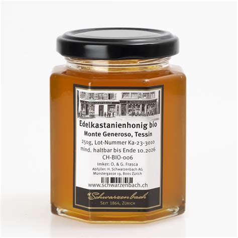 Chestnut Honey Ticino Bio 250g Schwarzenbach Ch