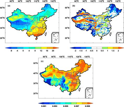 (a) Spatial patterns of the observed annual mean surface air ...