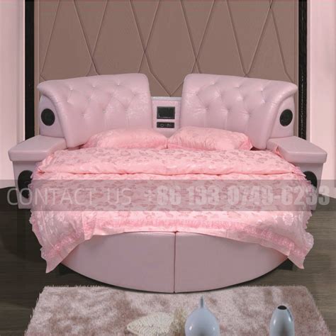 Latest Style Sex Electric Round Bed Hot Sale Hotel Loving Make Bed Round Bed And Bed