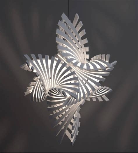 Complex Geometric Lamp Designs Produced with 3D Printing