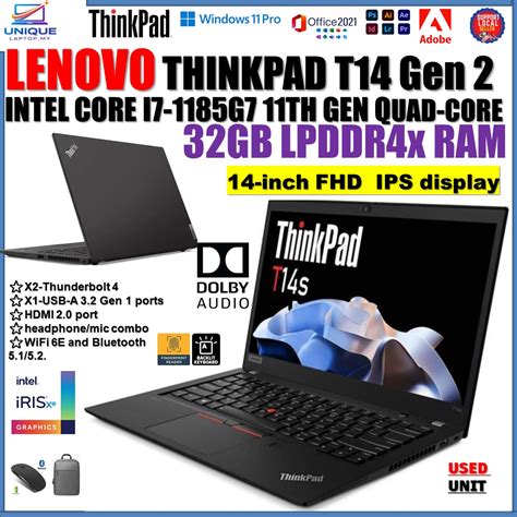 LEN T14S G2 I7-1185G7 REFURB 32G 1TBSSD 14FHD W11P CAM GR A (J5-T14SG2A10)