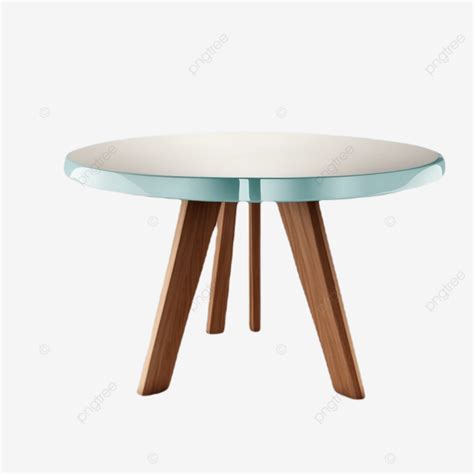 Wooden Round Table Isolated On White Background Wooden Round Table