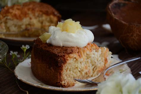 Triple Coconut Macaroon Cake Sifting Focus