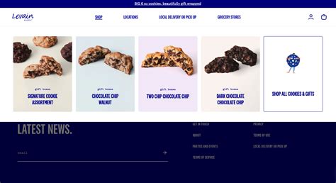 One of 100s of Shopify examples: Levain Bakery Menu