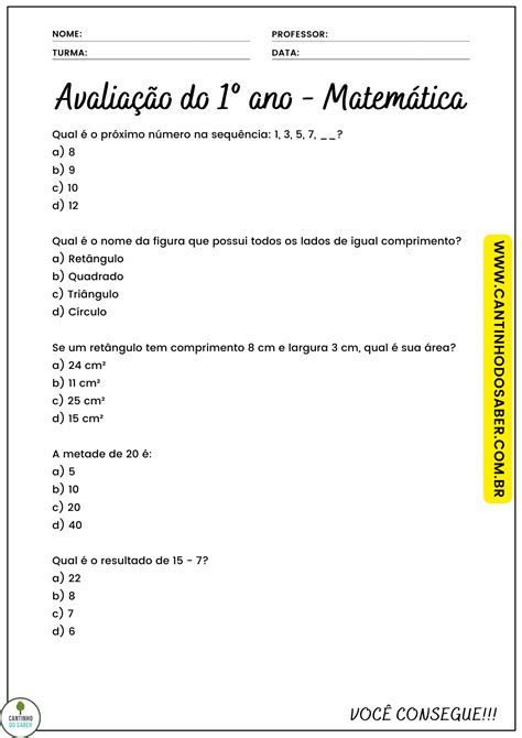 Prova De Matematica 8 Ano 3 Bimestre Braincp