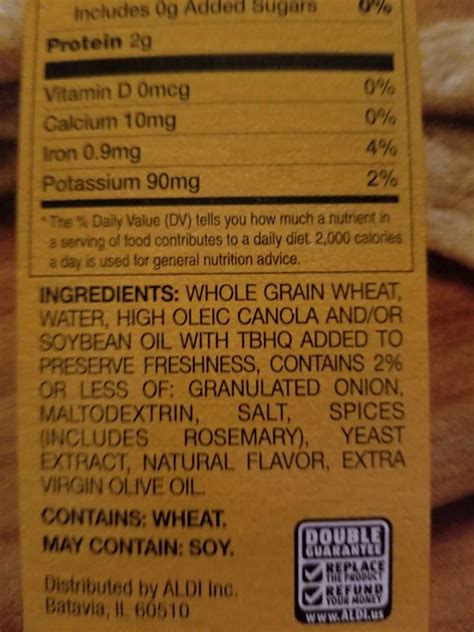 Savoritz Rosemary And Olive Oil Woven Wheat Crackers Calories Nutrition