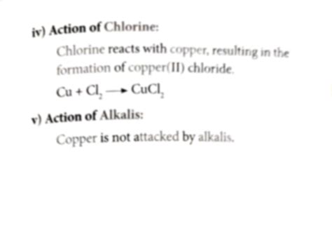 SOLUTION: Chemical properties of copper - Studypool