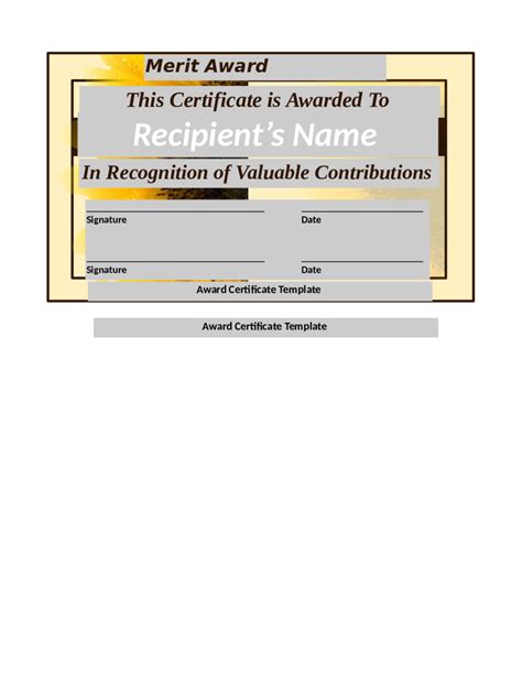 2025 Award Certificate Fillable Printable PDF Forms Handypdf