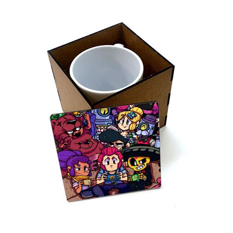Коробка для кружки деревянная подарочная #huskydom Brawl Stars Бравл ...