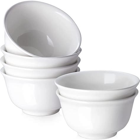 Dowan White Cereal Bowls For Oatmeal Ounces Deep Soup Bowls Set Of