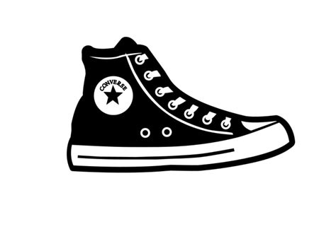 Converse Svg Cut Files Etsy