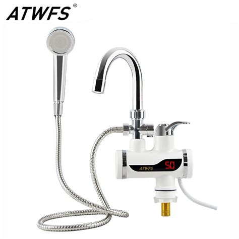 ATWFS Electric Instant Shower Water Heater Instant Hot Water Faucet Kitchen Electric Tap Water