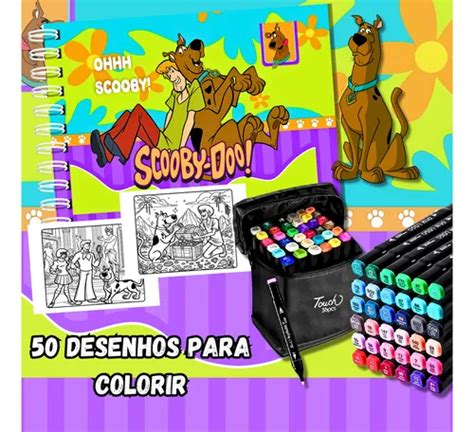 Bobbie Goods Scooby Doo - Kit Livro De Colorir Scooby Doo Estilo Bobbie Goods 50 Folhas 180g Com ...
